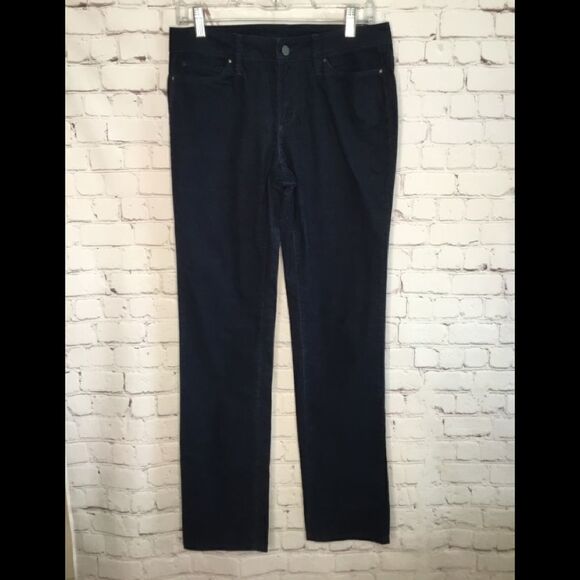 Ann Taylor Loft‎ Womens Pants 6 Slim Leg Corduroy Straight Leg Stretch navy - Picture 1 of 10